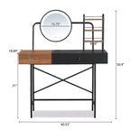 Étagère de toilette murale avec tiroir, bureau flottant de maquillage peu encombrant pour salle de bains/chambre, installation facile avec supports dissimulés