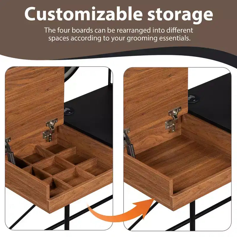 Étagère de toilette murale avec tiroir, bureau flottant de maquillage peu encombrant pour salle de bains/chambre, installation facile avec supports dissimulés