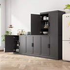 Mobile contenitore in legno 62x62x16 nero, organizer con ripiani regolabili per cucina, camera da letto, ingresso, soggiorno e sala da pranzo