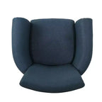 Brice Contemporary Fabric Club Chair with Nailhead Trim