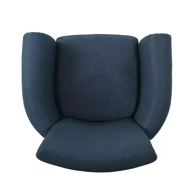 Brice Contemporary Fabric Club Chair with Nailhead Trim