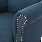 Brice Contemporary Fabric Club Chair with Nailhead Trim