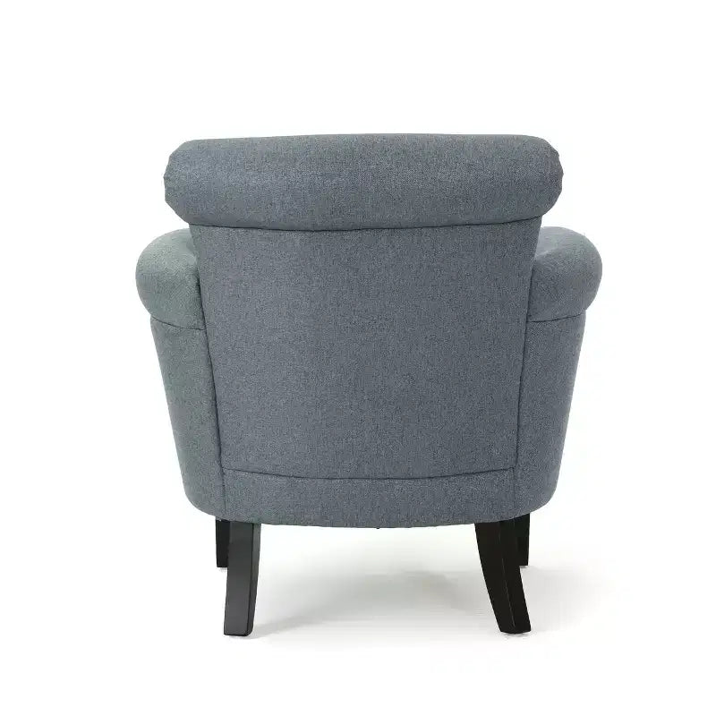 Brice Contemporary Fabric Club Chair with Nailhead Trim