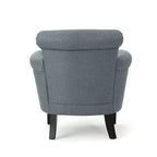Brice Contemporary Fabric Club Chair with Nailhead Trim
