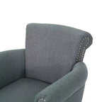 Brice Contemporary Fabric Club Chair with Nailhead Trim