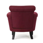 Brice Contemporary Fabric Club Chair with Nailhead Trim