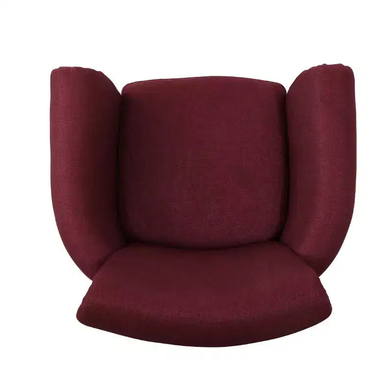 Brice Contemporary Fabric Club Chair with Nailhead Trim
