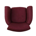Brice Contemporary Fabric Club Chair with Nailhead Trim