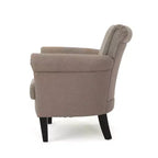 Brice Contemporary Fabric Club Chair with Nailhead Trim