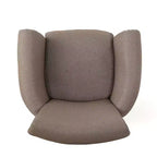 Brice Contemporary Fabric Club Chair with Nailhead Trim
