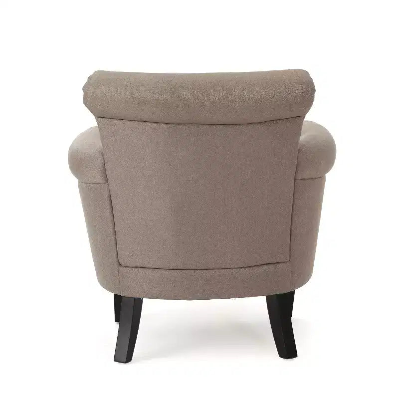 Brice Contemporary Fabric Club Chair with Nailhead Trim