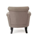 Brice Contemporary Fabric Club Chair with Nailhead Trim