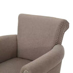 Brice Contemporary Fabric Club Chair with Nailhead Trim