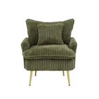 Moderne accentstoel, enkele stoel van 30.31 inch, grove ribfluwelen stof, geschikt voor appartement, kantoor en woonkamer