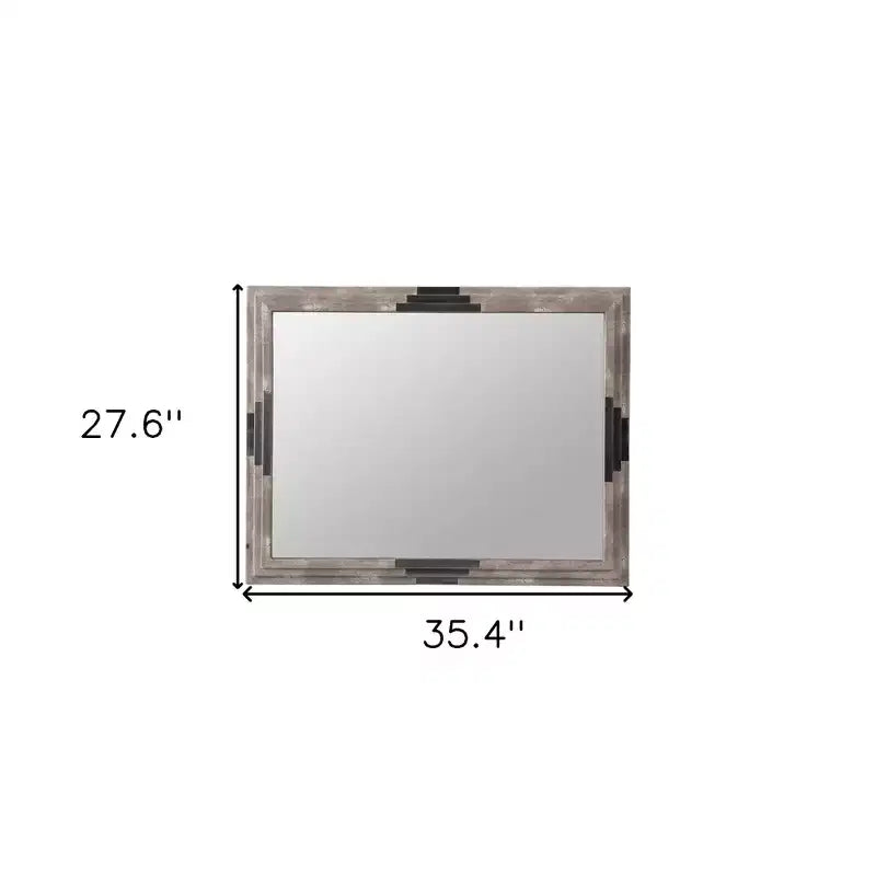 Specchio decorativo con cornice grigia da 28