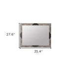 Specchio decorativo con cornice grigia da 28