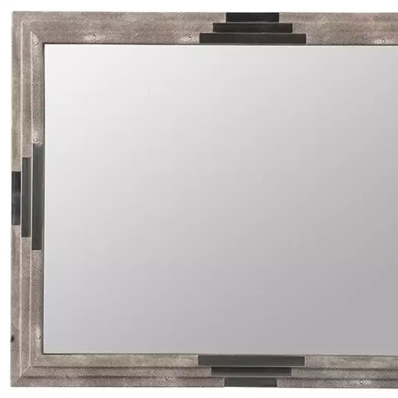 Specchio decorativo con cornice grigia da 28
