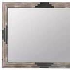 Specchio decorativo con cornice grigia da 28