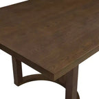 Moderne 7-delige eetkamerset van rubberhout met bekleding
