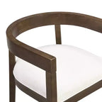 Moderne 7-delige eetkamerset van rubberhout met bekleding