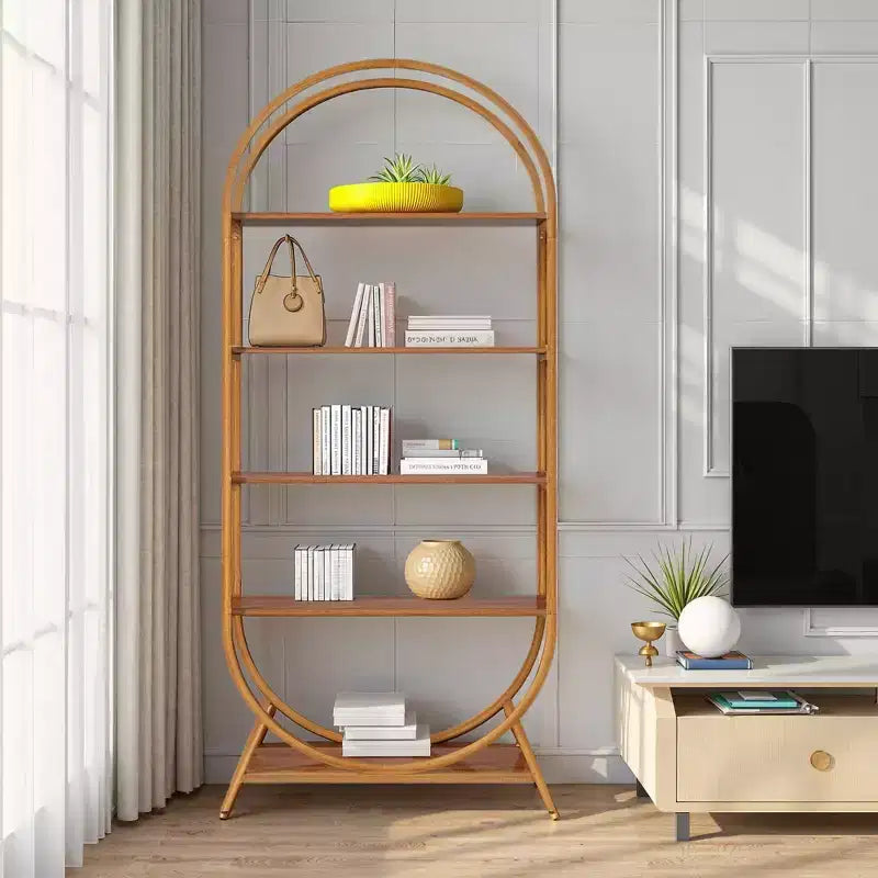 Freistehendes Retro-Bücherregal für Büro, Wohnzimmer, Schlafzimmer oder Bibliothek