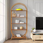 Freistehendes Retro-Bücherregal für Büro, Wohnzimmer, Schlafzimmer oder Bibliothek