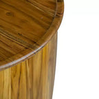 Tavolino laterale Drum con piano stile vassoio 22x22x25