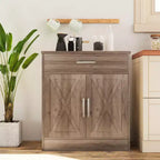 Кухненски шкаф за съхранение с врати, рафтове и чекмеджета, шкаф-бар за кафе, бюфет и скрин за трапезария или дневна
