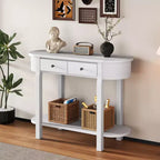 Elegante retroconsoletafel met gebogen ontwerp en gladde afwerking voor entrees, woonkamers en gangen