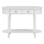 Elegante retroconsoletafel met gebogen ontwerp en gladde afwerking voor entrees, woonkamers en gangen