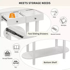 Elegante retroconsoletafel met gebogen ontwerp en gladde afwerking voor entrees, woonkamers en gangen
