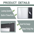 BALHAM TRADE-36Large filing cabinet Lockable Glass Door 2 Adjustable Shelves Organizer for Office Home