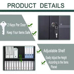 BALHAM TRADE-36Large filing cabinet Lockable Glass Door 2 Adjustable Shelves Organizer for Office Home