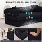 Divano letto futon senza braccioli in velluto a coste da 78.7, 4-in-1, divanetto pieghevole da pavimento con cuscini (senza montaggio)