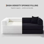 Divano letto futon senza braccioli in velluto a coste da 78.7, 4-in-1, divanetto pieghevole da pavimento con cuscini (senza montaggio)