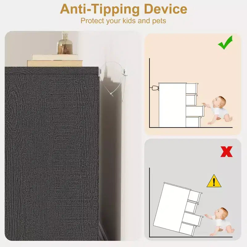 Comodino con 4 cassetti, tavolino da letto alto 39 pollici con ampio spazio, organizer stretto antiribaltamento per camera da letto, soggiorno e ingresso