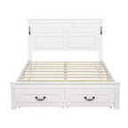 Bed met 2 opbergladen, ingebouwde ledverlichting en usb-oplaadstation