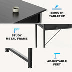 Scrivania con 2 cassetti e gancio per cuffie – Bianco / Nero