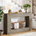 Tavolino Consolle Stretto Stile Rustico con Ripiano Aperto – Grigio/Marrone/Nero/Bianco/Naturale