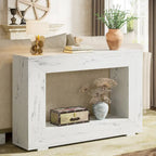 Tavolino Consolle Stretto Stile Rustico con Ripiano Aperto – Grigio/Marrone/Nero/Bianco/Naturale