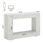 Tavolino Consolle Stretto Stile Rustico con Ripiano Aperto – Grigio/Marrone/Nero/Bianco/Naturale