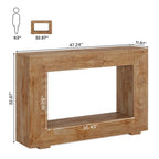 Tavolino Consolle Stretto Stile Rustico con Ripiano Aperto – Grigio/Marrone/Nero/Bianco/Naturale