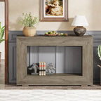 Tavolino Consolle Stretto Stile Rustico con Ripiano Aperto – Grigio/Marrone/Nero/Bianco/Naturale