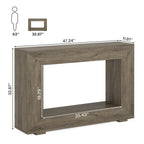 Tavolino Consolle Stretto Stile Rustico con Ripiano Aperto – Grigio/Marrone/Nero/Bianco/Naturale