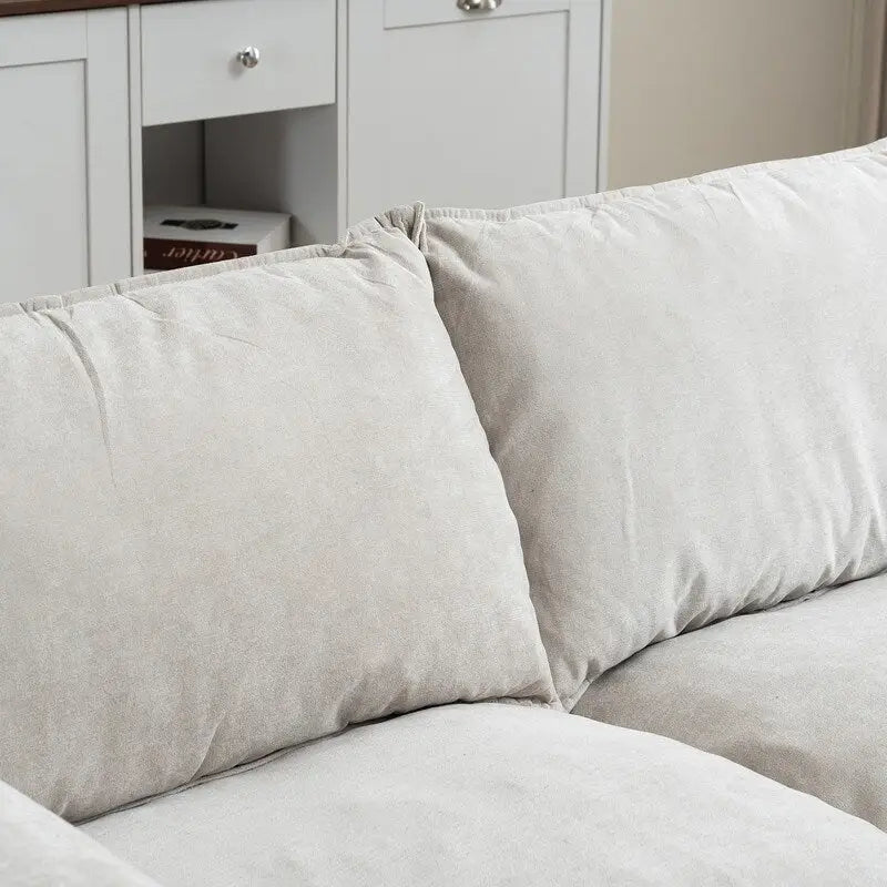 Divano Modulare Convertibile, 2 Posti con Pouf Contenitore (Blu/Grigio/Beige)