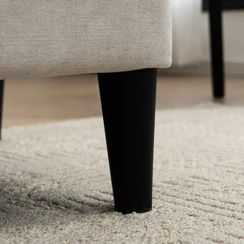 Divano Modulare Convertibile, 2 Posti con Pouf Contenitore (Blu/Grigio/Beige)