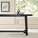 Tavolo da pranzo ovale in rovere bianco/nero con gambe oblique, 6 posti a sedere