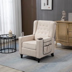 Poltrona reclinabile singola – Grigio chiaro / Blu marino / Kaki