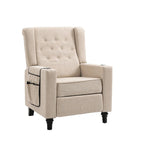 Poltrona reclinabile singola – Grigio chiaro / Blu marino / Kaki