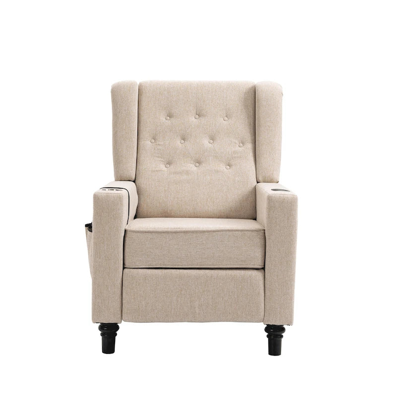 Poltrona reclinabile singola – Grigio chiaro / Blu marino / Kaki